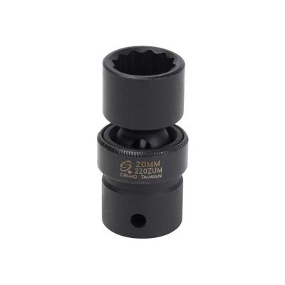SUN220ZUM image(0) - Sunex SOC 20MM 1/2D IMP UNIV 12PT DP BLK