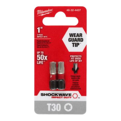 MLW48-32-4437 image(0) - SHOCKWAVE Impact Duty 1" T30 Bit 2PK
