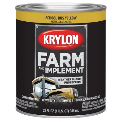 DUP2038 image(0) - Krylon FARM PAINTS; SCHOOL BUS YELLOW; 32 OZ. QUART;