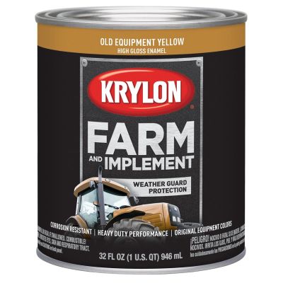 DUP2042 image(0) - Krylon FARM PAINTS; OLD CAT YELLOW; 32 OZ. QUART;
