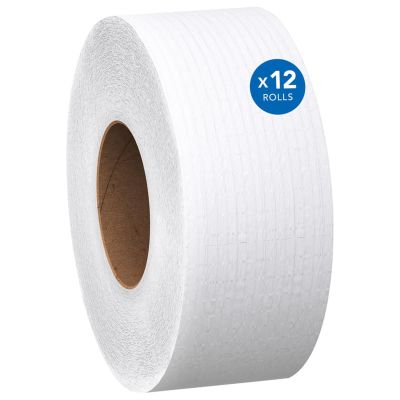 KIM67805 image(0) - Scott&reg; 100% Recycled Fiber High-Capacity Jumbo Roll Toilet Paper - 12 Rolls