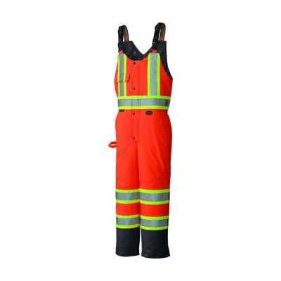 SRWV1120651U-L image(0) - Pioneer Pioneer - Hi-Vis 100% Waterproof Quilted Bib Pant - Hi-Viz Orange - Size Large