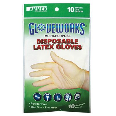 AMXGWL10PK image(0) - Ammex Corporation Gloveworks Latex 10-Pack Gloves