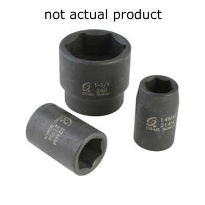 SUN222QD image(0) - Sunex 1/2 DR. 8 PT. 11/16 DEEP IMPACT SOCKET