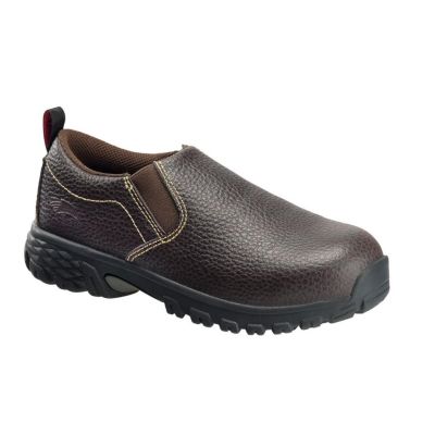 FSIA7020-8.5M image(0) - Avenger Work Boots Avenger Work Boots - Flight Series - Women's Low Top Slip-On Shoes - Aluminum Toe - IC|SD|SR - Brown/Black - Size: 8'5M