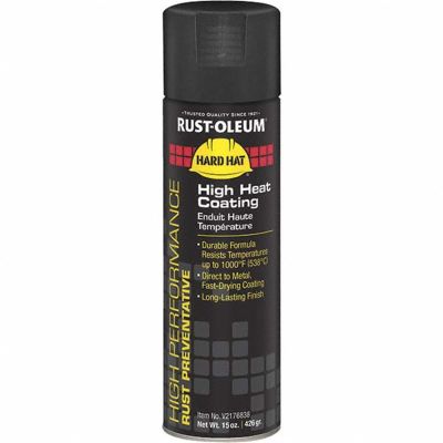 MRO00240804 image(0) - Msc Industrial Supply Black, 15 oz Net Fill, Flat, High-Heat Spray Paint