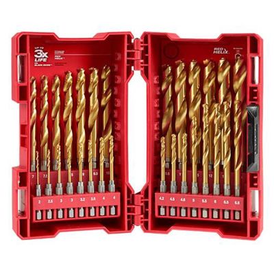 MLW48-89-4823 image(1) - Milwaukee Tool 10mm Metric Titanium SHOCKWAVE Red Helix Bit