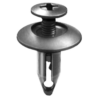 AVC14991 image(0) - AUVECO 14991 Push/Screw-Type with Closed End Retainer, 11/16 in Dia Head x 11/16 in L Stem, Nylon, Black