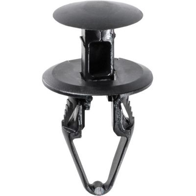 AVC20888 image(0) - AUVECO 20888 Push-Type with Closed End Wheel and Bumper Retainer, 18 mm Dia Head x 20 mm L Stem, Nylon, Black