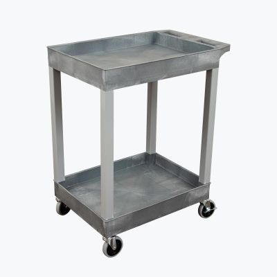 LUXSEC11-G image(0) - Luxor 24 x 18 Plastic Utility Two Tub Cartin Gray